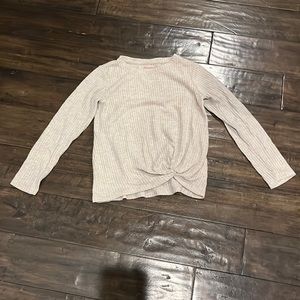 Girls Long sleeve Waffle Shirt